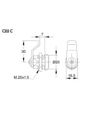 CERRADURA BUZON IFAM C-111 CURVA
