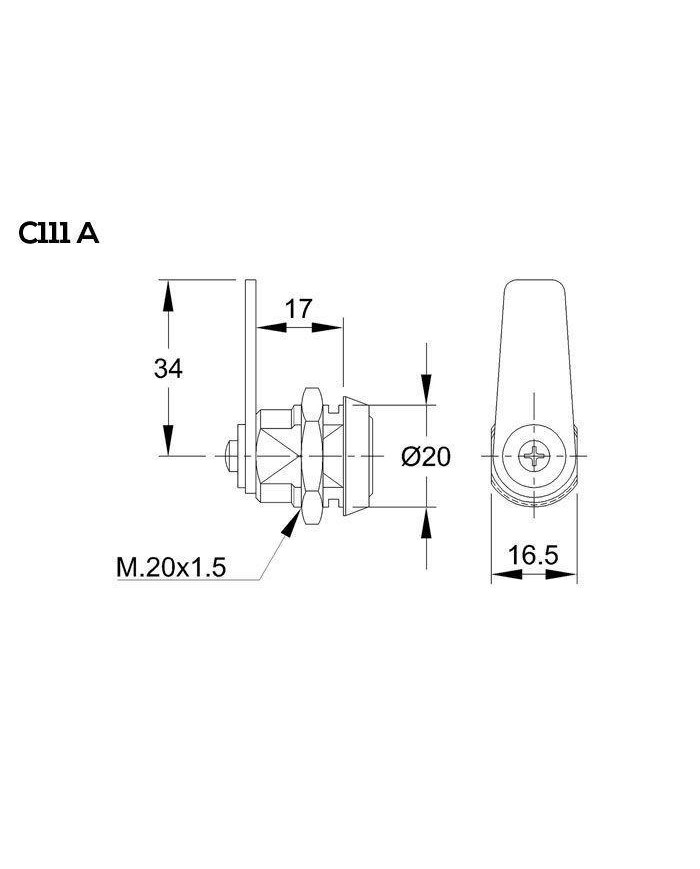 CERRADURA BUZON IFAM A-111 RECTA