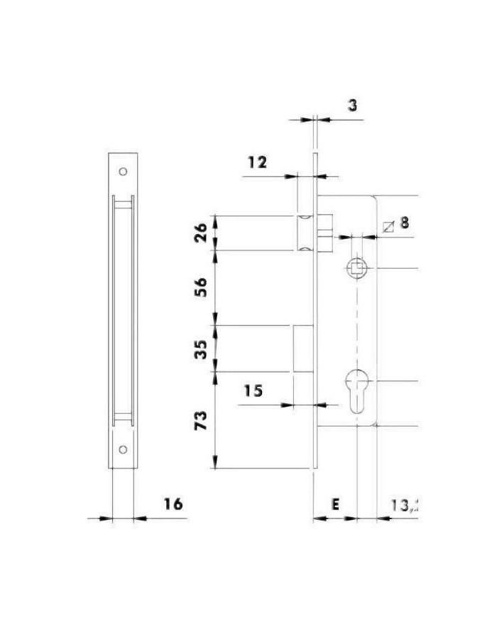 CERRADURA ISEO MODELO 740-23 EMBUTIR