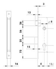 CERRADURA ISEO MODELO 740-23 EMBUTIR