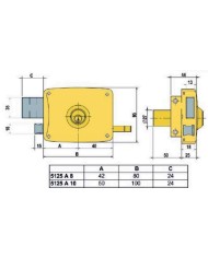 CERRADURA LINCE 5125-A- 80 DERECHA