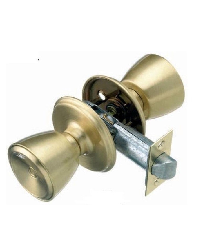 CERRADURA MCM-POMO 510-3/3 LATON MATE(POMO/POMO).