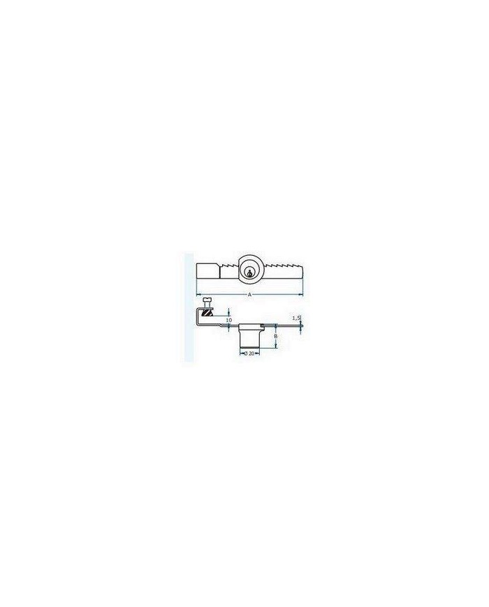 CERRADURA PUERTA CRISTAL AGA R-354 CROMO