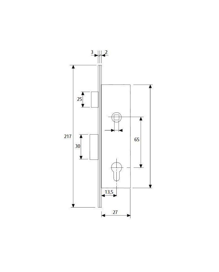 CERRADURA TESA 2206-15 HZ (RODILLO)