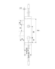 CERRADURA TESA 2210-20 3NI BASCULANTE
