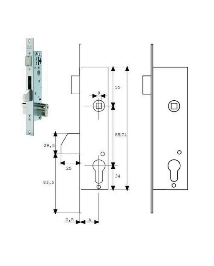 CERRADURA TESA 2219-20-3 AI