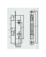 CERRADURA TESA 2240-20-3 NI (GANCHO)