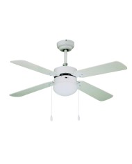 VENTILADOR TECHO 40W. 122CMS. BLANCO/MADERA GSC