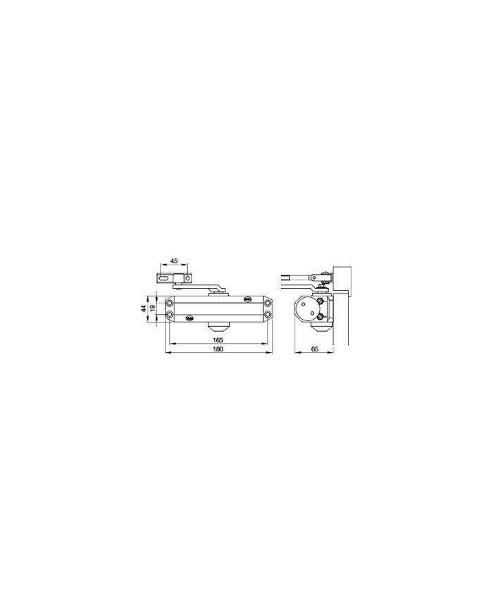 CIERRAPUERTAS YALE 3500-0004-50 CON RETENEDOR BLANCO (HOJA 110CM-80 KG).