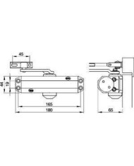 CIERRAPUERTAS YALE 3500-0004-50 CON RETENEDOR BLANCO (HOJA 110CM-80 KG).