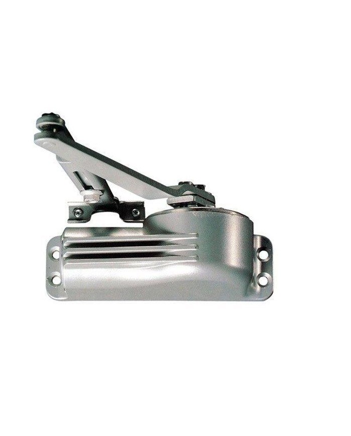 CIERRAPUERTAS TELESCO 44 AT-50 PLATA CON RETENEDOR (HOJA 110 CM-80 KG).