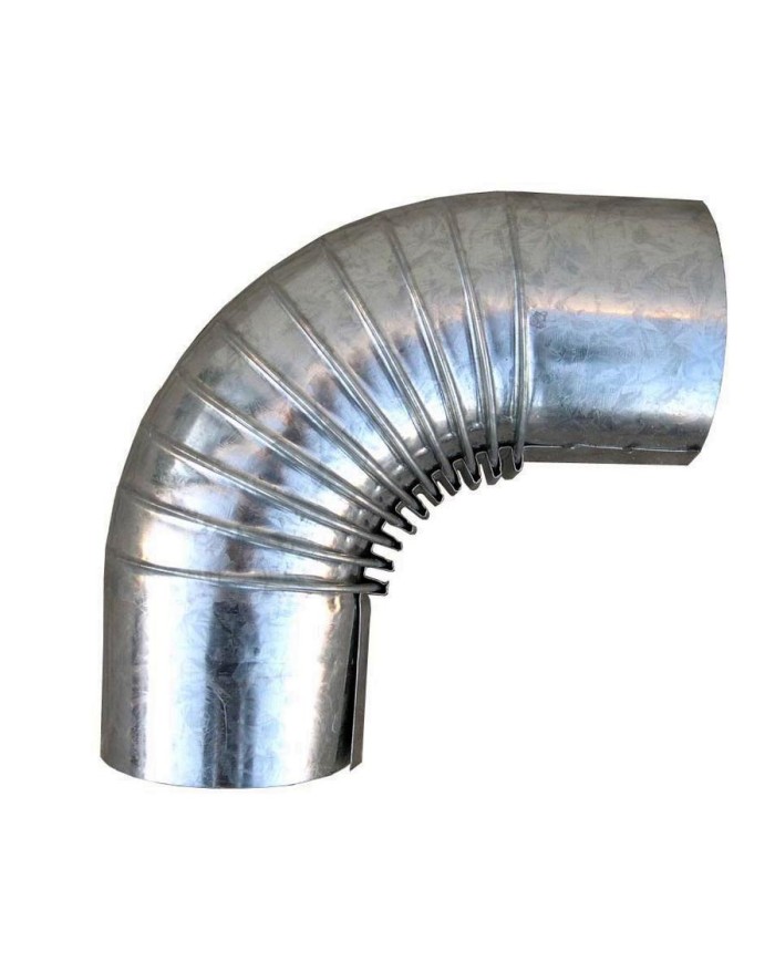 CODO ESTUFA GALVANIZADO DE 100 MM.