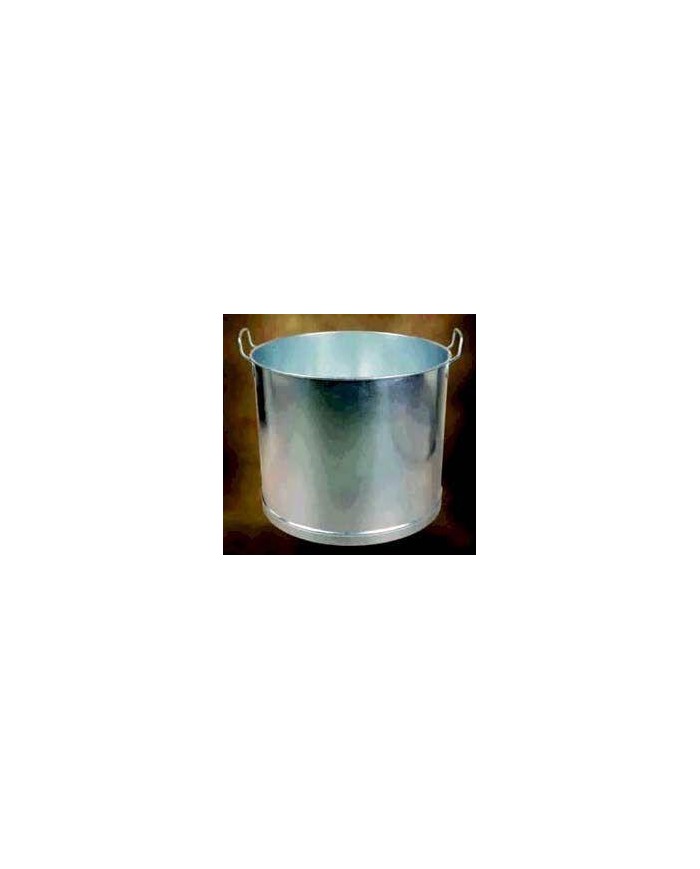 CUBO GALVANIZADO RECTO 2 ASAS Y TAPA 16 40 LTS