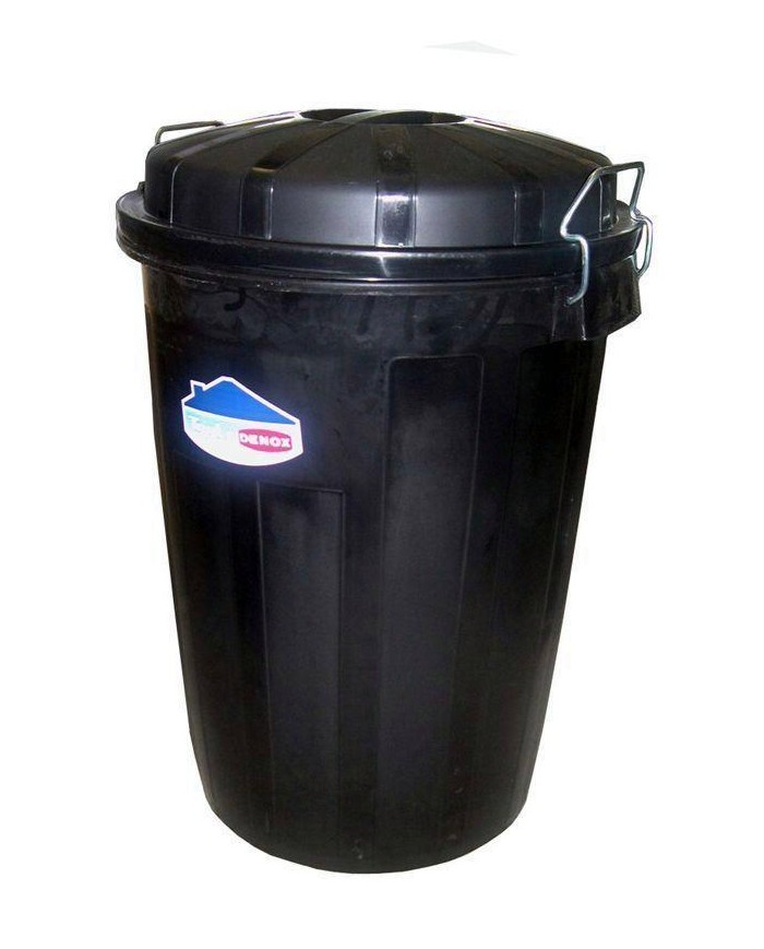CUBO BASURA PLASTICO C/TAPA 95LTS.DENOX
