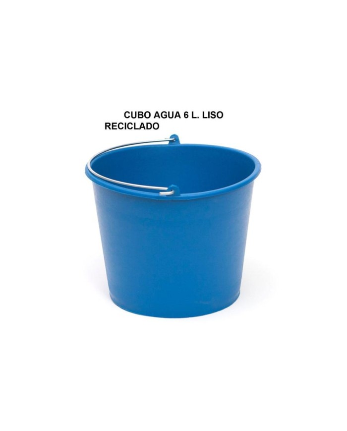 CUBO AGUA PLASTICO PROMO  6 LTS. AZUL