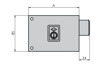 CERRADURA CVL ESMALTADA 1124A-8 DERECHA CILINDRO REDONDO