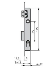 CERRADURA CVL 1963/5 CILINDRO LATON