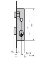 CERRADURA CVL 1964/0 C-N