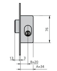 CERRADURA CVL 1964-A/0 C-N