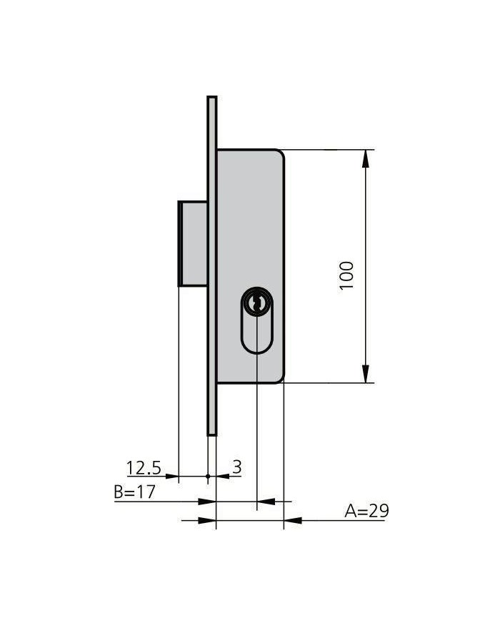 CERRADURA CVL 1975-A/0 C-N