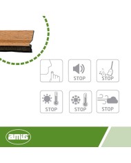 BURLETE AMIG ALUMINIO ROBLE  82