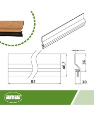 BURLETE AMIG ALUMINIO ROBLE  82
