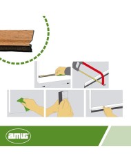 BURLETE AMIG ALUMINIO ROBLE  82