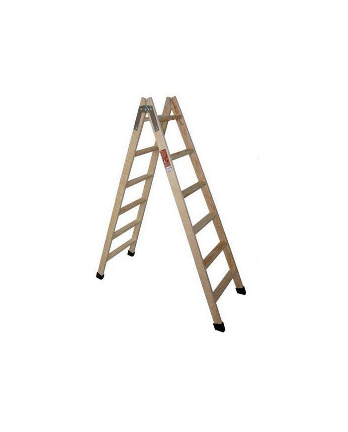 ESCALERA MADERA PLANO  7 PELDAÑOS