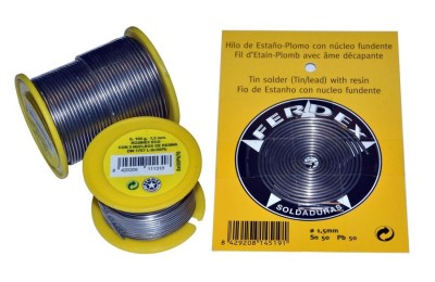 ESTAÑO SOLDAR(1,5 MM) ROLLO 250 GRS.