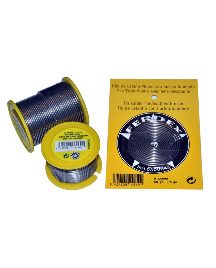 ESTAÑO SOLDAR(1,5 MM) ROLLO 250 GRS.