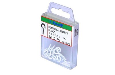 HEMBRILLA ABIERTA 14X25 BLANCA BUARFE B/14UDS.