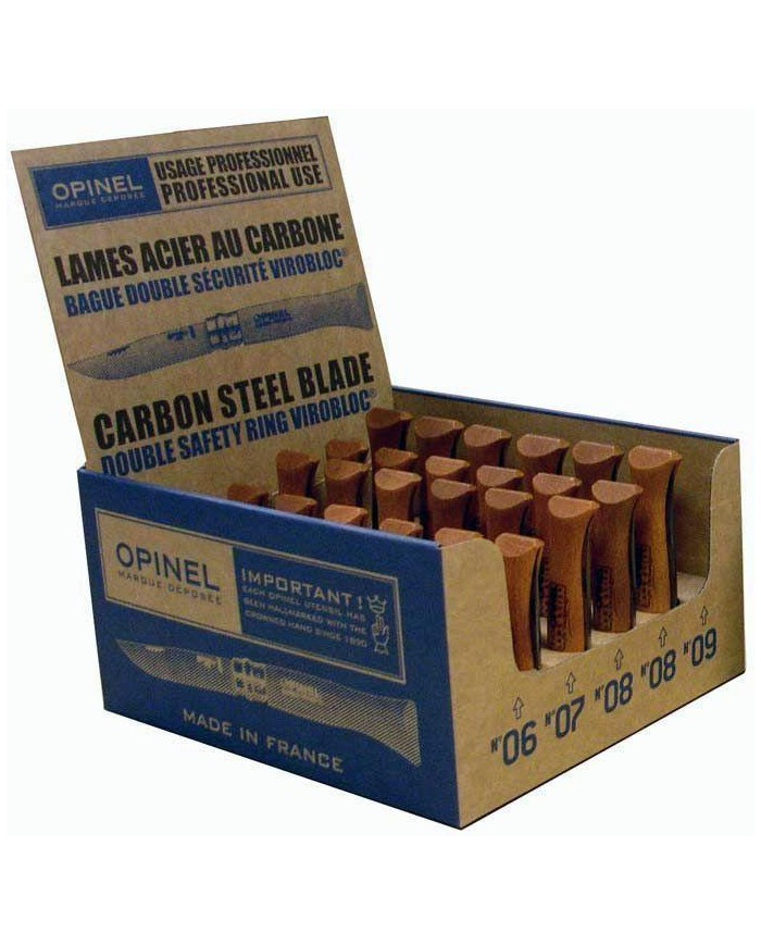 EXPOSITOR NAVAJAS OPINEL 30 PZS. CARBONO