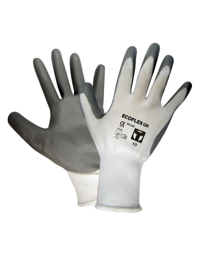 GUANTES NITRILO ECOFLEX T-10 GRIS 12UDS.