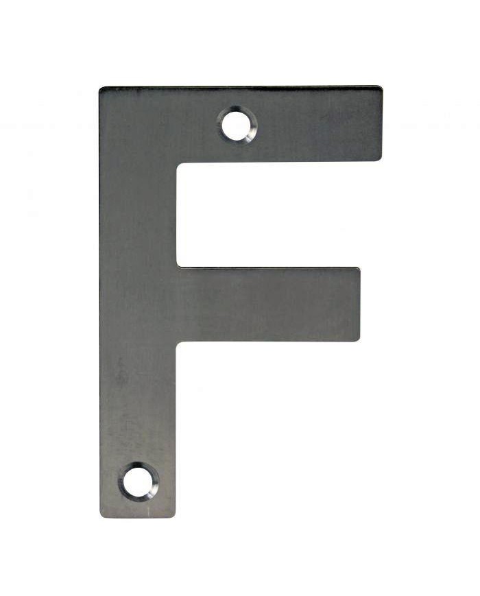 LETRA F ACERO INOXIDABLE AMIG 10CMS.