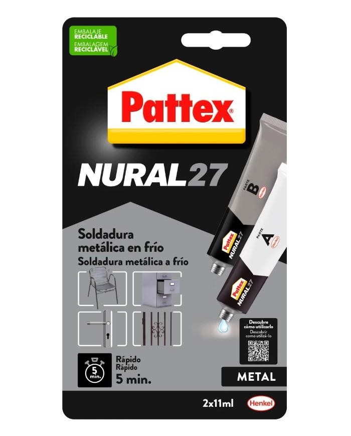 PEGAMENTO PATTEX NURAL 27  22ML SOLDADURA EN FRIO 5M