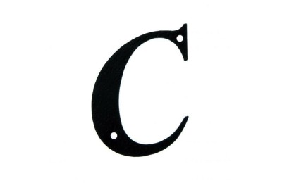 LETRA C FORJA NEGRO AMIG 10CMS.