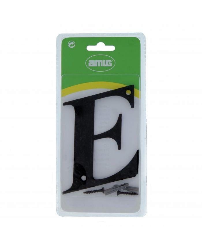 LETRA E FORJA NEGRO AMIG 10CMS.