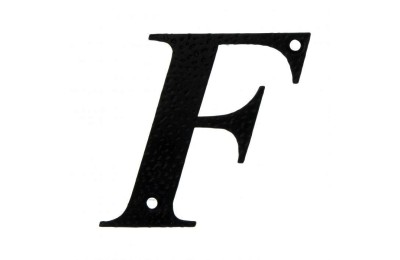 LETRA F FORJA NEGRO AMIG 10CMS.