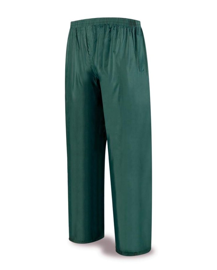 IMPERMEABLE PANTALON PVC-NYLON VERDE T-XXL