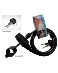 CABLE CANDADO ESPIRAL LUMA 150X0,8CMS.