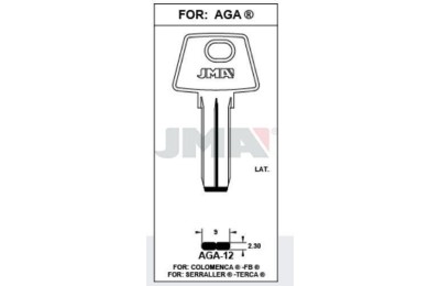 LLAVES BRUTO SEGURIDAD AGA-12    LATON