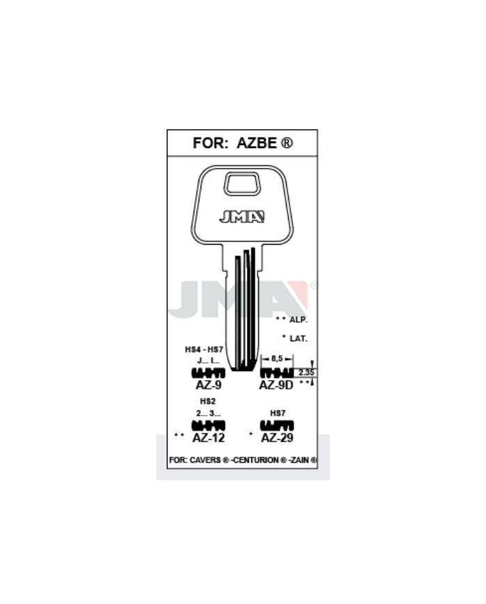 LLAVES BRUTO SEGURIDAD AZ-29     LATON