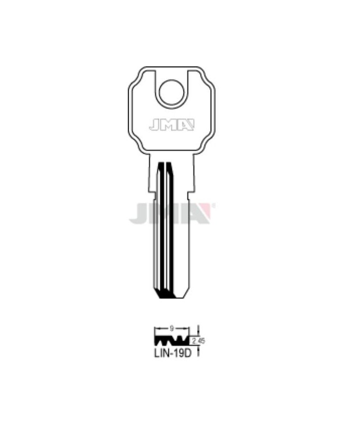 LLAVES BRUTO SEGURIDAD LIN-19D   LATON