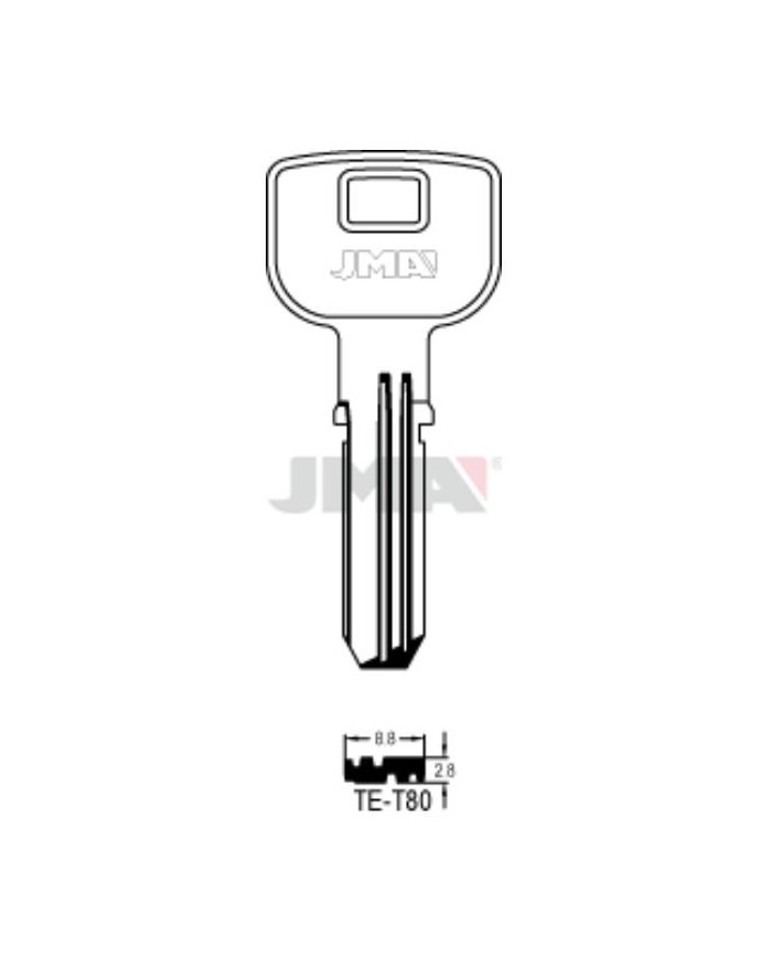 LLAVES BRUTO SEGURIDAD TE-T80    ALPACA