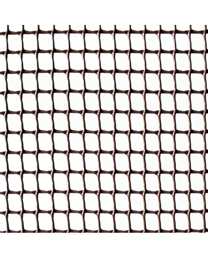 MALLA PLASTICO CUADRANET MARRON 10X10 R/25MTS.