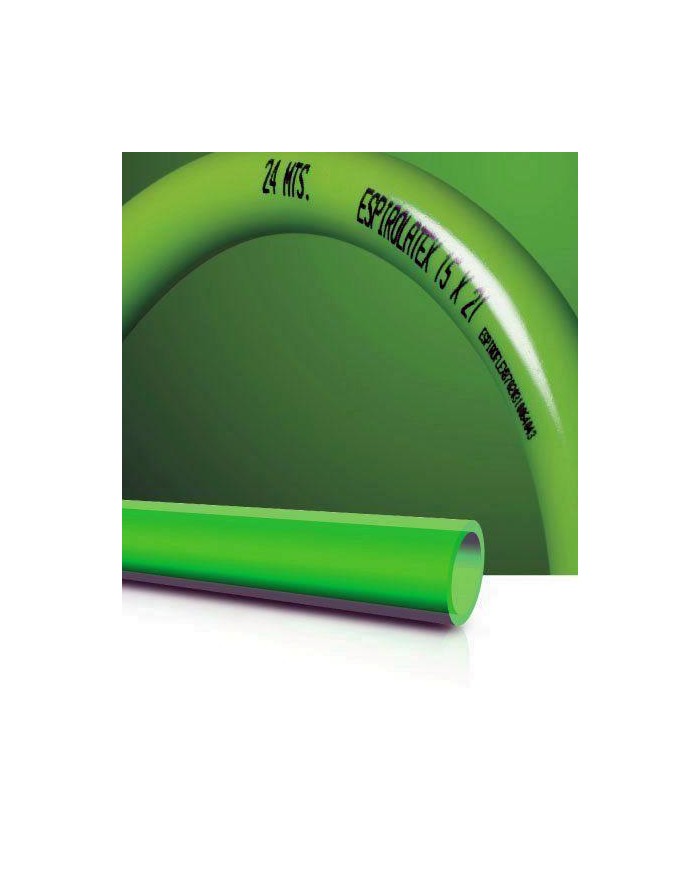 MANGUERA VERDE ESPIROLATEX 14X20 R/50MTS.