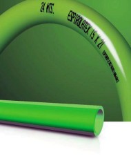 MANGUERA VERDE ESPIROLATEX 18X25 R/50MTS.