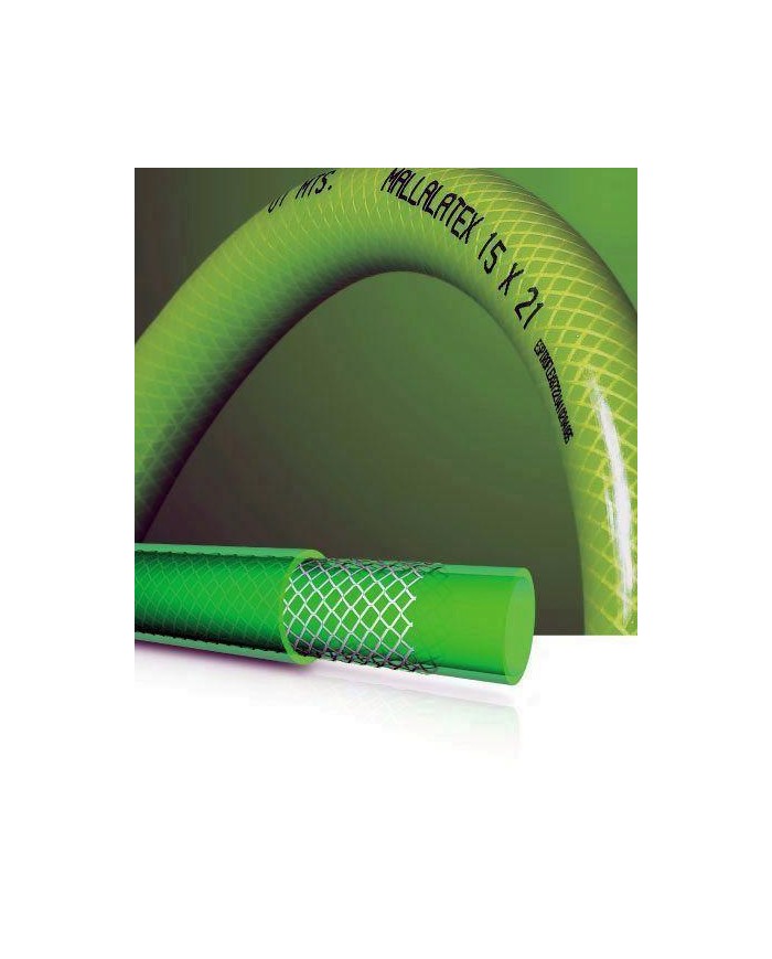 MANGUERA VERDE MALLALATEX 15MM. R/15MTS.