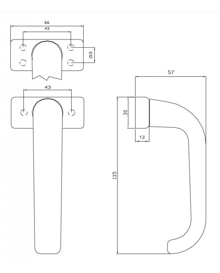 JUEGO MANIVELA ALUMINIO F-137 BLANCO