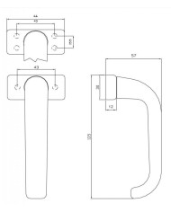 JUEGO MANIVELA ALUMINIO F-137 BLANCO